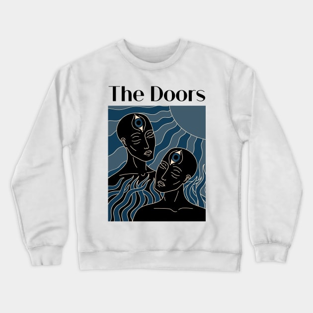 The Dark Sun Of The Doors Crewneck Sweatshirt by limatcin